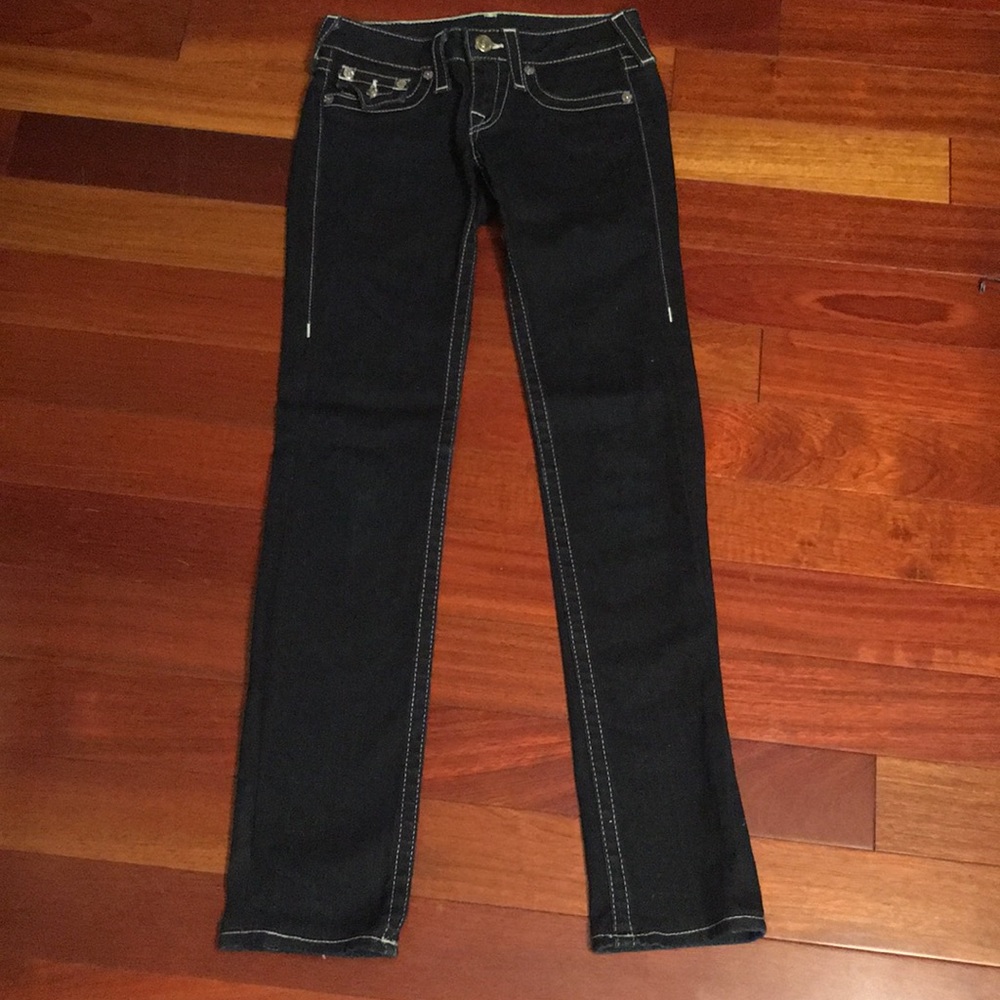 True Religion Jeans, sz 24, inseam 30, Dark Wash